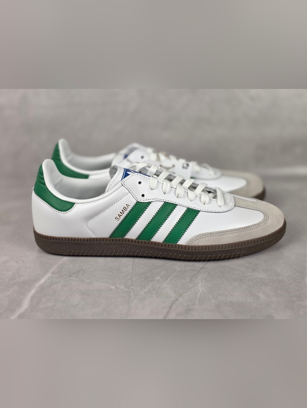 adidas Samba OG Unisex White & Green Leather Sneaker